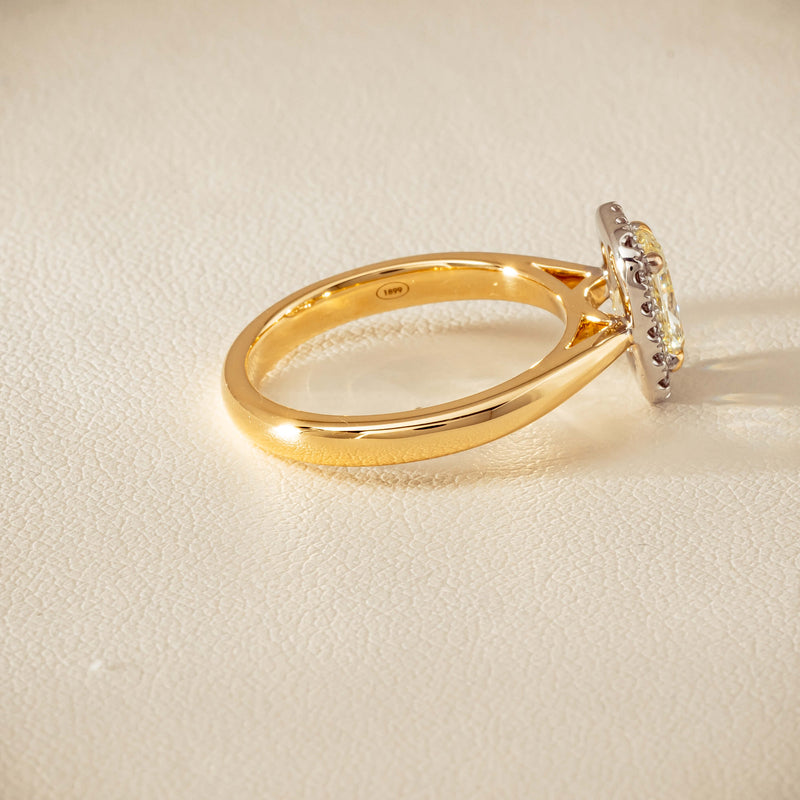 18ct Yellow Gold 1.00ct Fancy Cushion-Cut Diamond Nina Ring - Ring - Walker & Hall