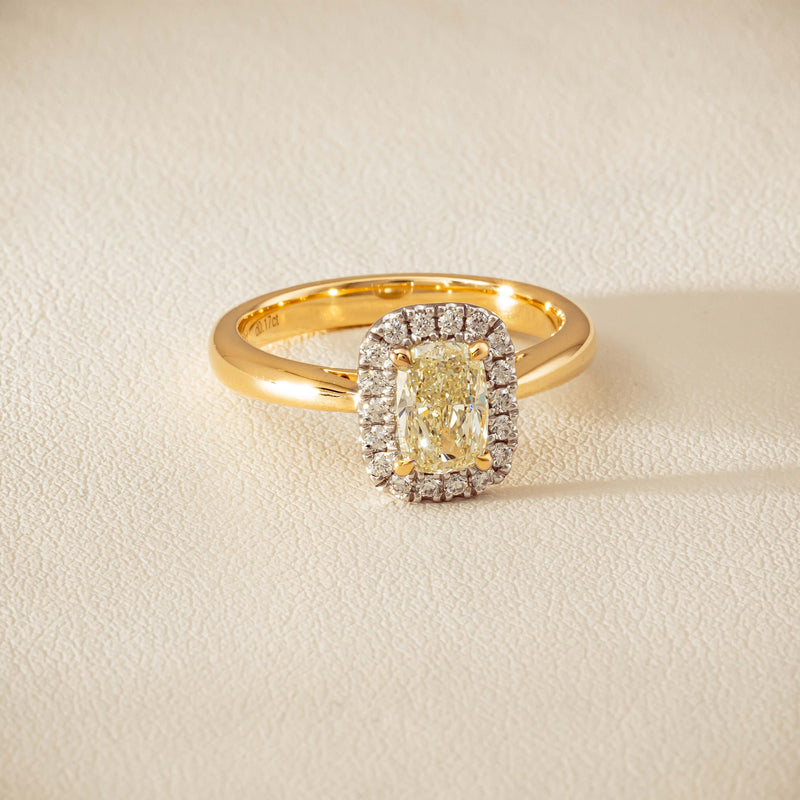 18ct Yellow Gold 1.00ct Fancy Cushion-Cut Diamond Nina Ring - Ring - Walker & Hall