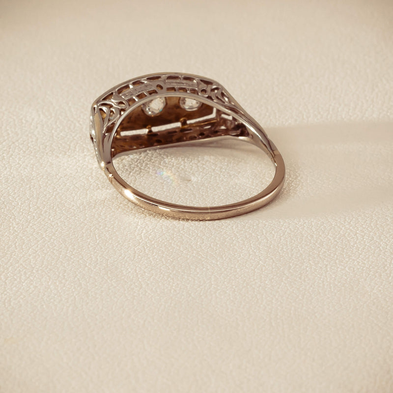 Deja Vu 18ct White Gold .35ct Old-Cut Diamond Ring
