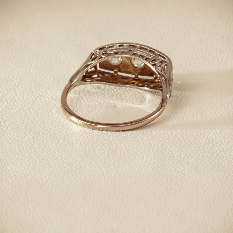 Deja Vu 18ct White Gold .35ct Old-Cut Diamond Ring