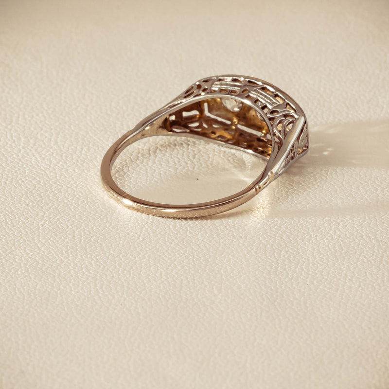 Deja Vu 18ct White Gold .35ct Old-Cut Diamond Ring