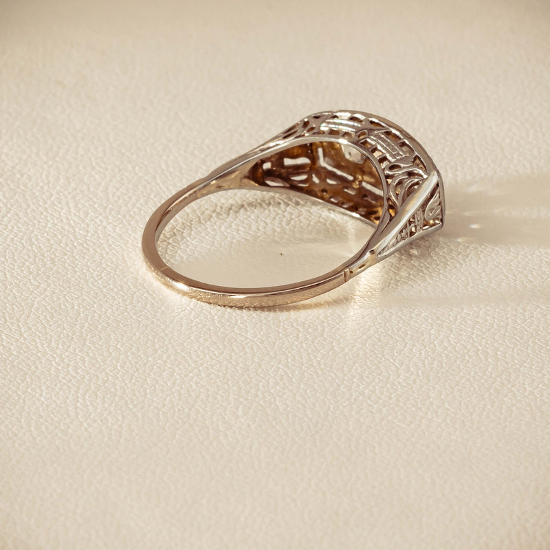 Deja Vu 18ct White Gold .35ct Old-Cut Diamond Ring