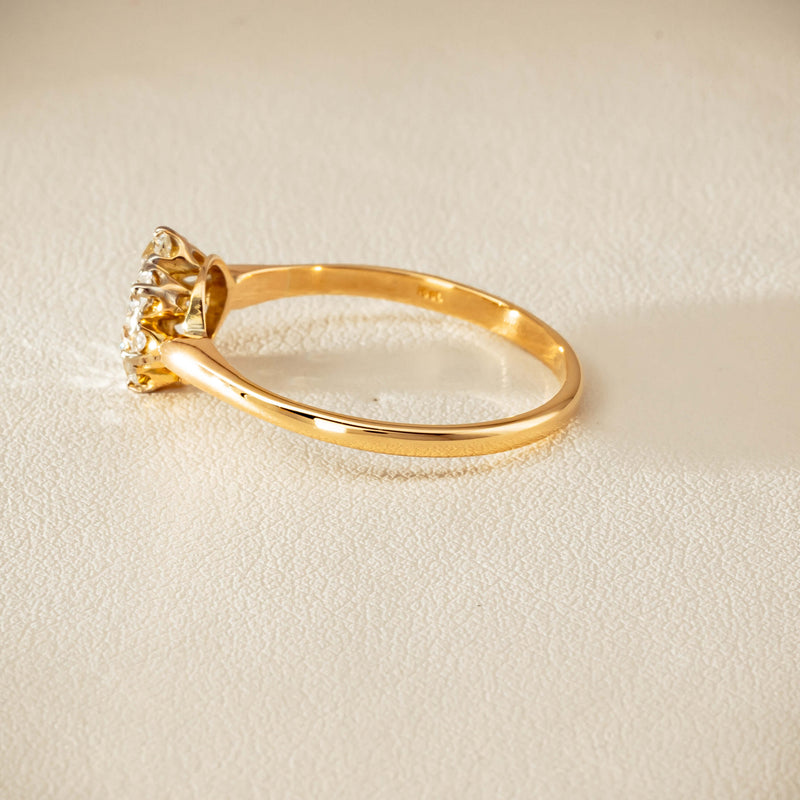 Deja Vu 18ct Yellow Gold .52ct Diamond Cluster Ring