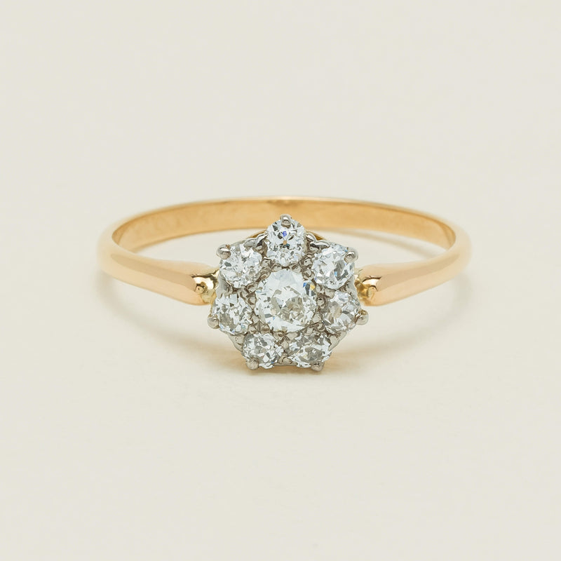 Deja Vu 18ct Yellow Gold .52ct Diamond Cluster Ring