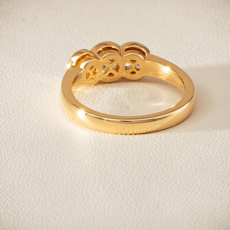 18ct Yellow Gold 1.07ct Diamond Three-Stone Natalia Ring