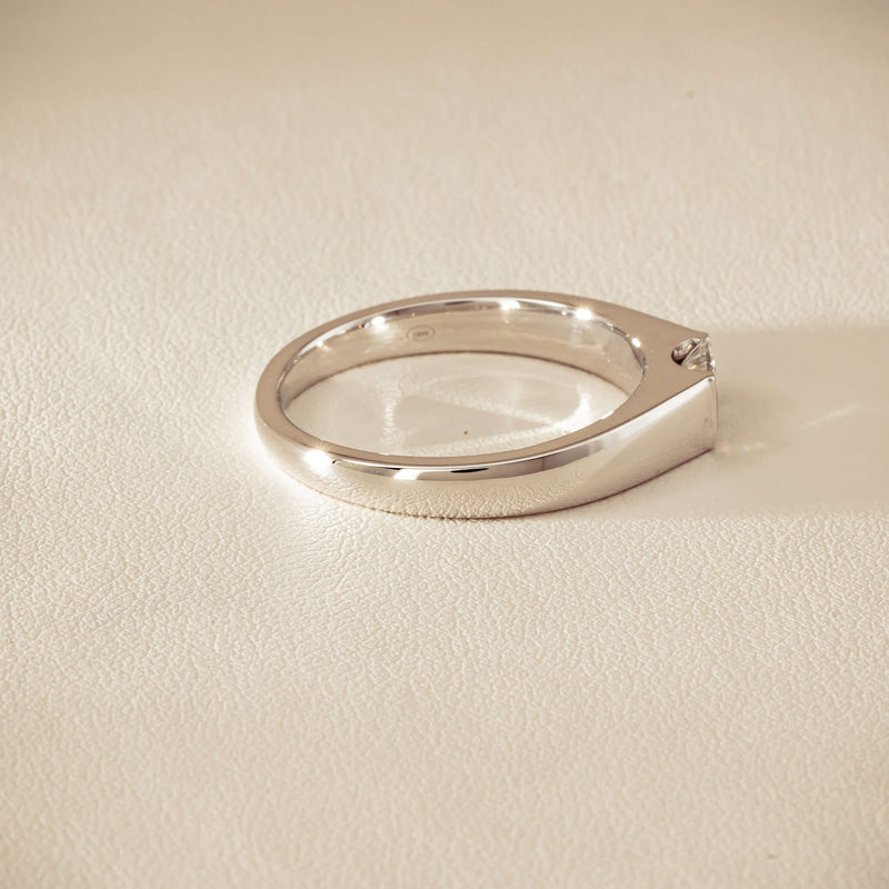 Platinum .59ct Reclaimed Princess-Cut Diamond Mens Ring