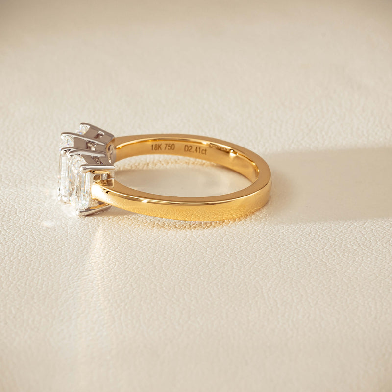 18ct Yellow & White Gold 2.41ct Diamond Odyssey Ring - Ring - Walker & Hall