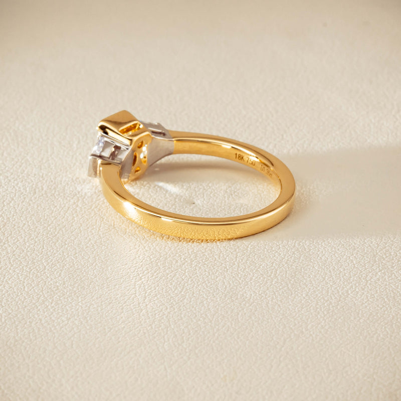 18ct Yellow Gold 1.01ct Fancy Diamond Three-Stone Ring