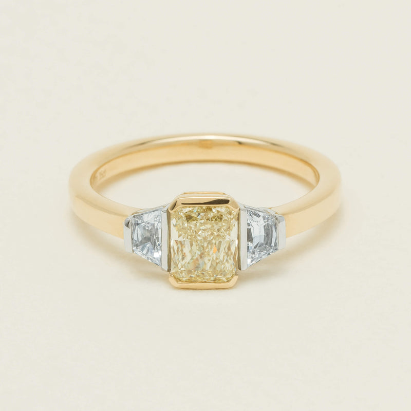 18ct Yellow Gold 1.01ct Fancy Diamond Three-Stone Ring