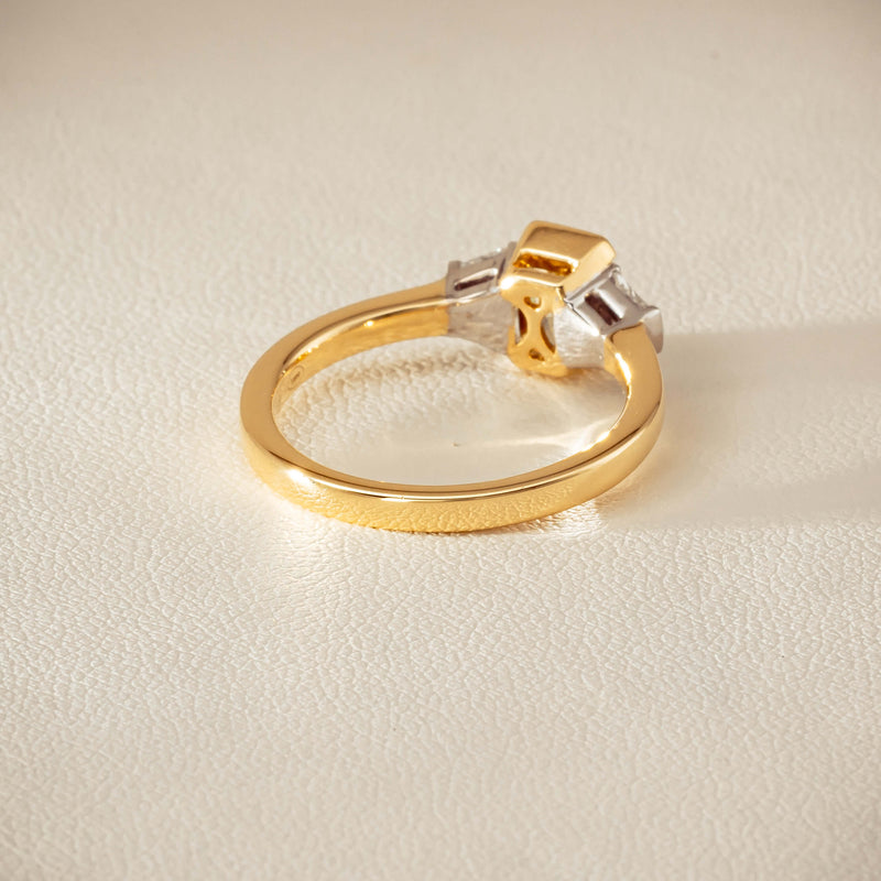 18ct Yellow Gold 1.01ct Fancy Diamond Three-Stone Ring