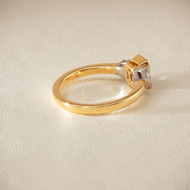 18ct Yellow Gold 1.01ct Fancy Diamond Three-Stone Ring