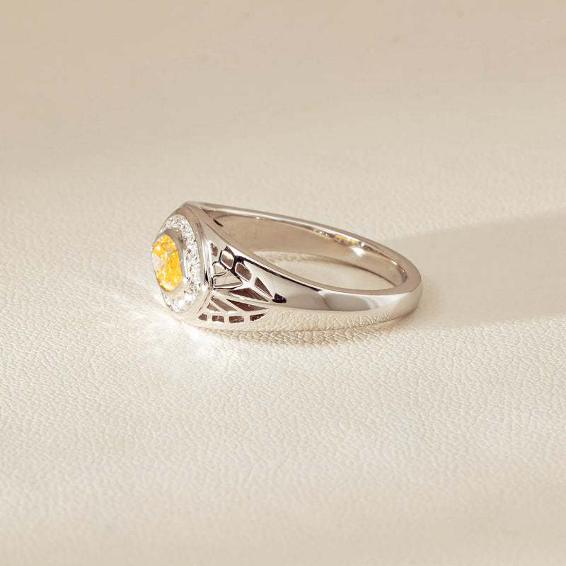 Deja Vu 18ct White Gold .65ct Yellow Diamond Ring - Ring - Walker & Hall