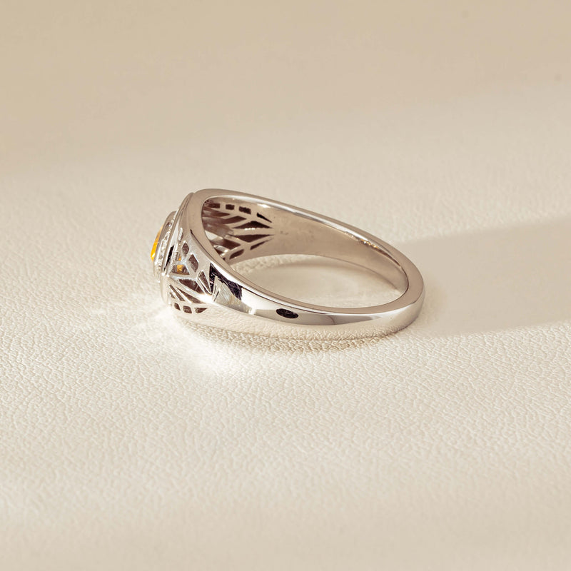 Deja Vu 18ct White Gold .65ct Yellow Diamond Ring - Ring - Walker & Hall