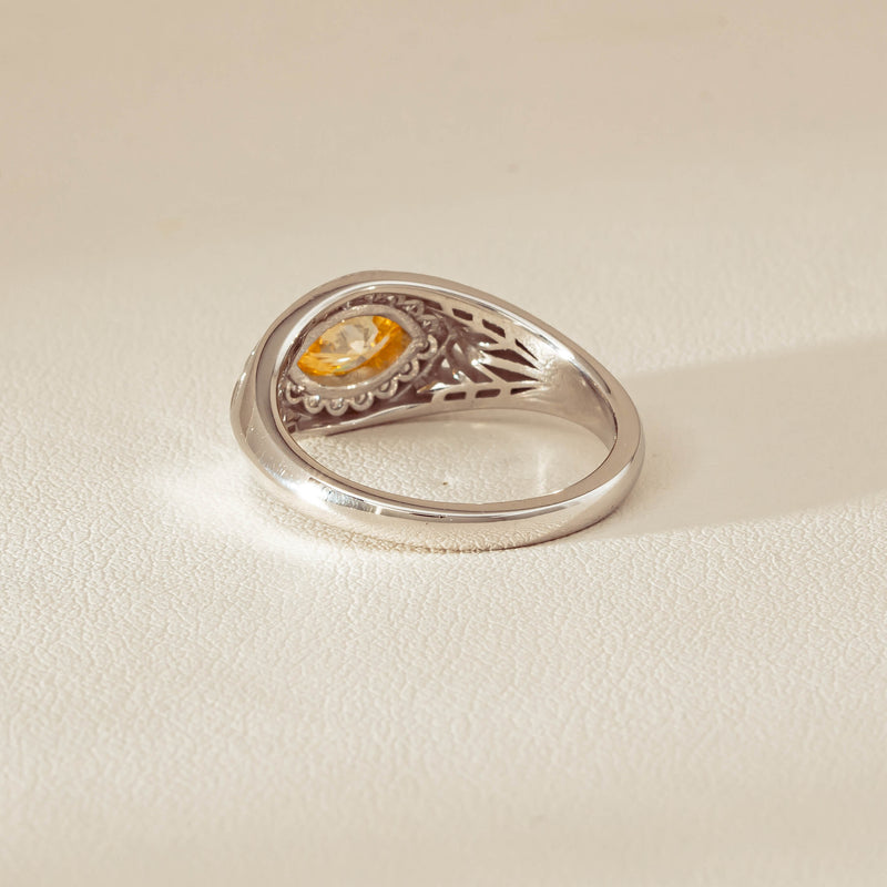 Deja Vu 18ct White Gold .65ct Yellow Diamond Ring - Ring - Walker & Hall