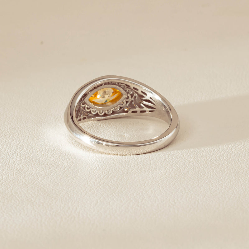 Deja Vu 18ct White Gold .65ct Yellow Diamond Ring - Ring - Walker & Hall