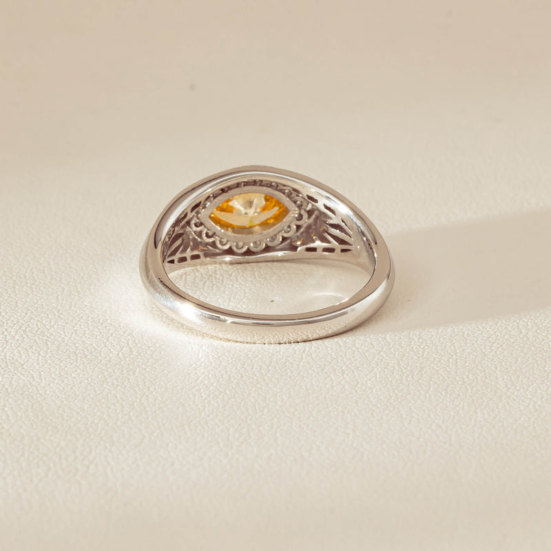 Deja Vu 18ct White Gold .65ct Yellow Diamond Ring - Ring - Walker & Hall