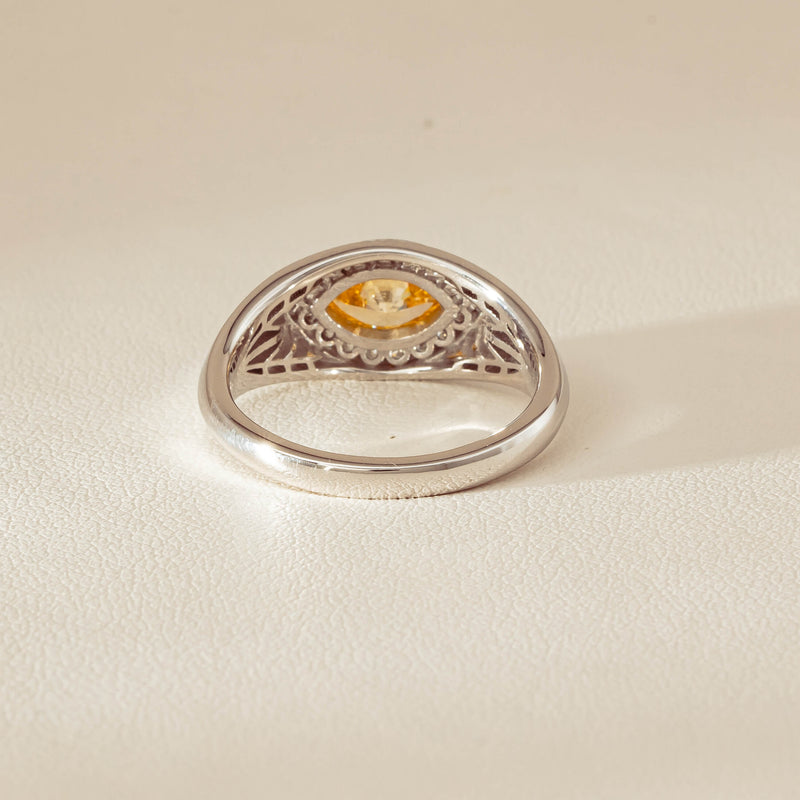 Deja Vu 18ct White Gold .65ct Yellow Diamond Ring - Ring - Walker & Hall