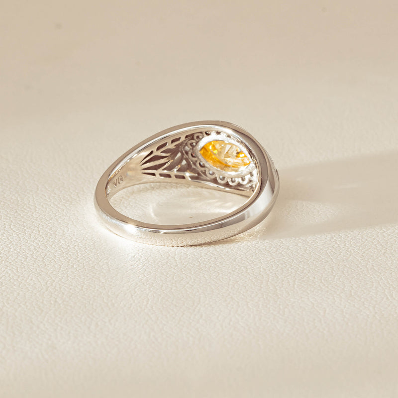 Deja Vu 18ct White Gold .65ct Yellow Diamond Ring - Ring - Walker & Hall
