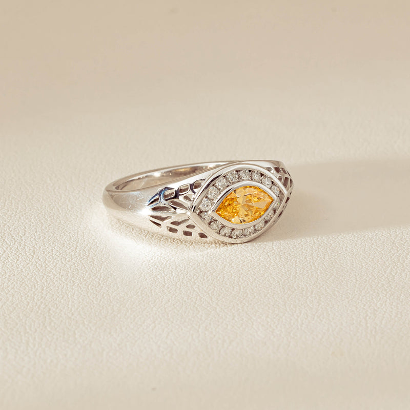 Deja Vu 18ct White Gold .65ct Yellow Diamond Ring - Ring - Walker & Hall