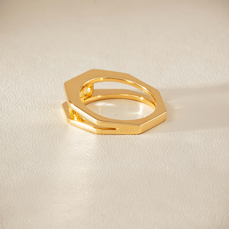18ct Yellow Gold .70ct Fancy Diamond Openwork Ring - Ring - Walker & Hall