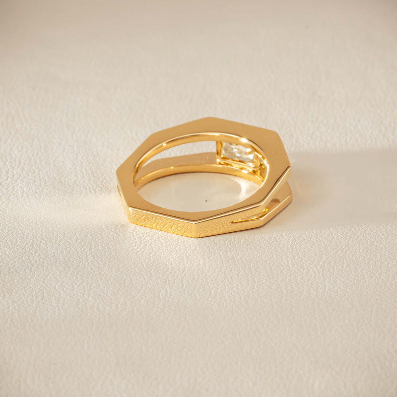 18ct Yellow Gold .70ct Fancy Diamond Openwork Ring - Ring - Walker & Hall