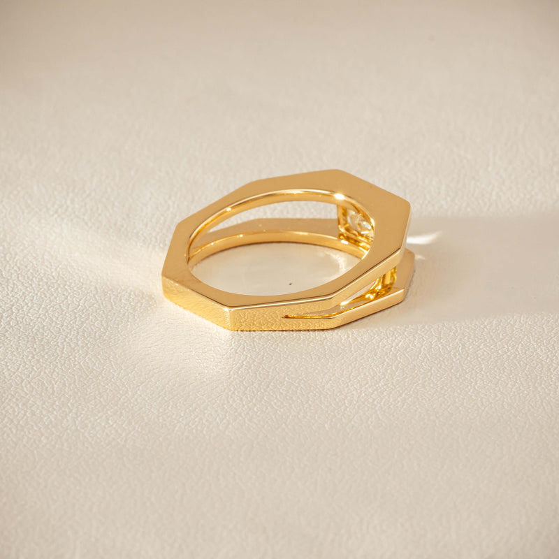 18ct Yellow Gold .70ct Fancy Diamond Openwork Ring - Ring - Walker & Hall
