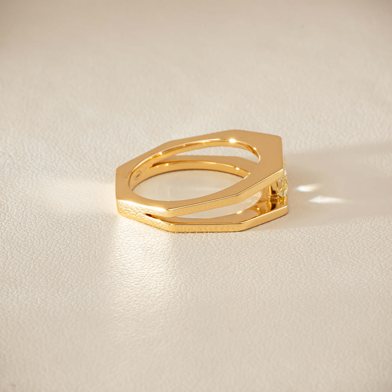 18ct Yellow Gold .70ct Fancy Diamond Openwork Ring - Ring - Walker & Hall