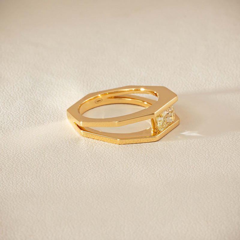 18ct Yellow Gold .70ct Fancy Diamond Openwork Ring - Ring - Walker & Hall