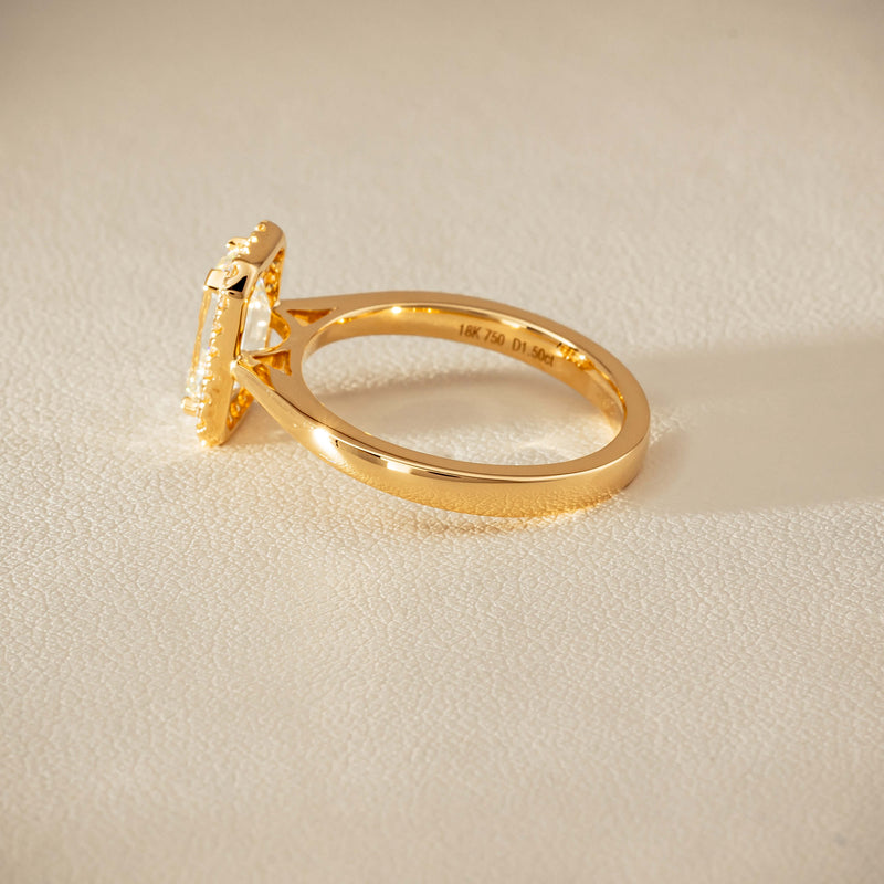 18ct Yellow Gold 1.50ct Emerald-Cut Diamond Nina Ring - Ring - Walker & Hall