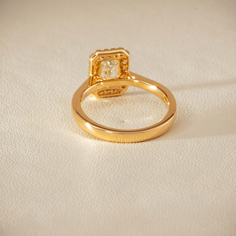 18ct Yellow Gold 1.50ct Emerald-Cut Diamond Nina Ring - Ring - Walker & Hall