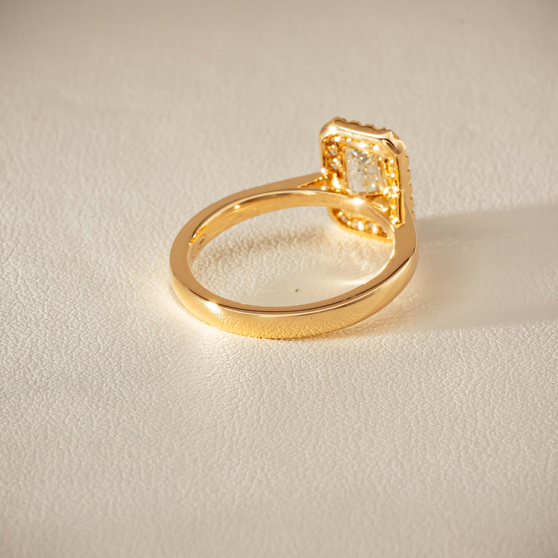 18ct Yellow Gold 1.50ct Emerald-Cut Diamond Nina Ring - Ring - Walker & Hall