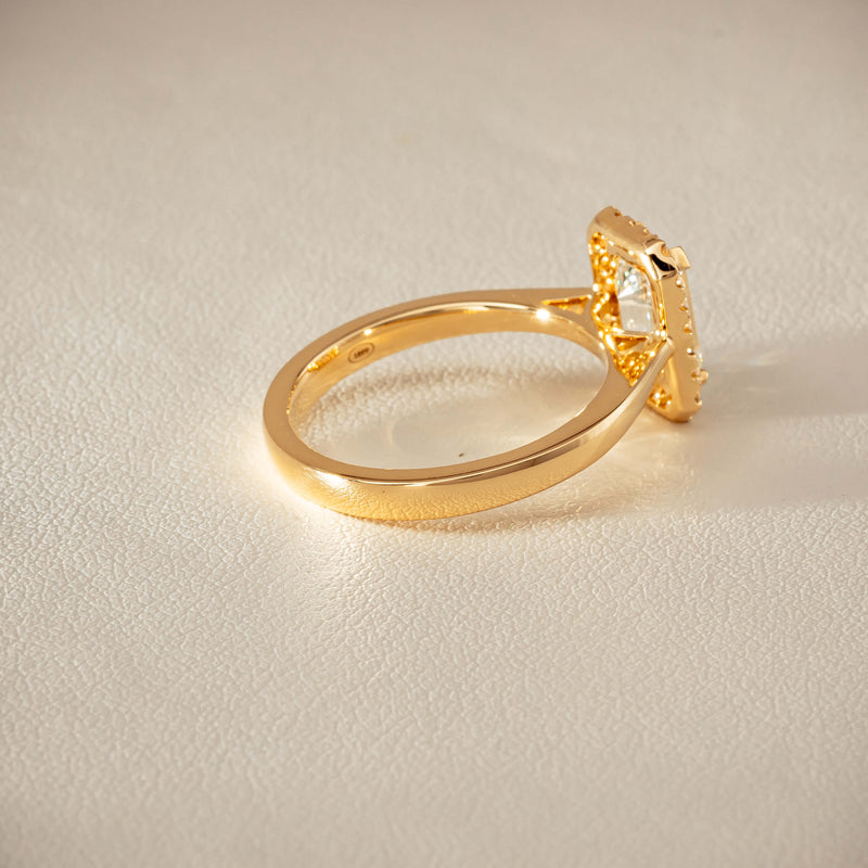 18ct Yellow Gold 1.50ct Emerald-Cut Diamond Nina Ring - Ring - Walker & Hall