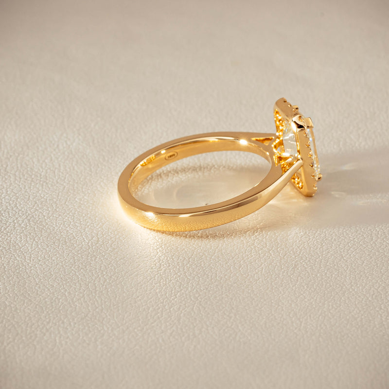 18ct Yellow Gold 1.50ct Emerald-Cut Diamond Nina Ring - Ring - Walker & Hall