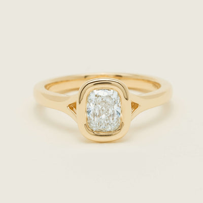 18ct Yellow Gold 1.00ct Cushion Cut Diamond Natalia Ring