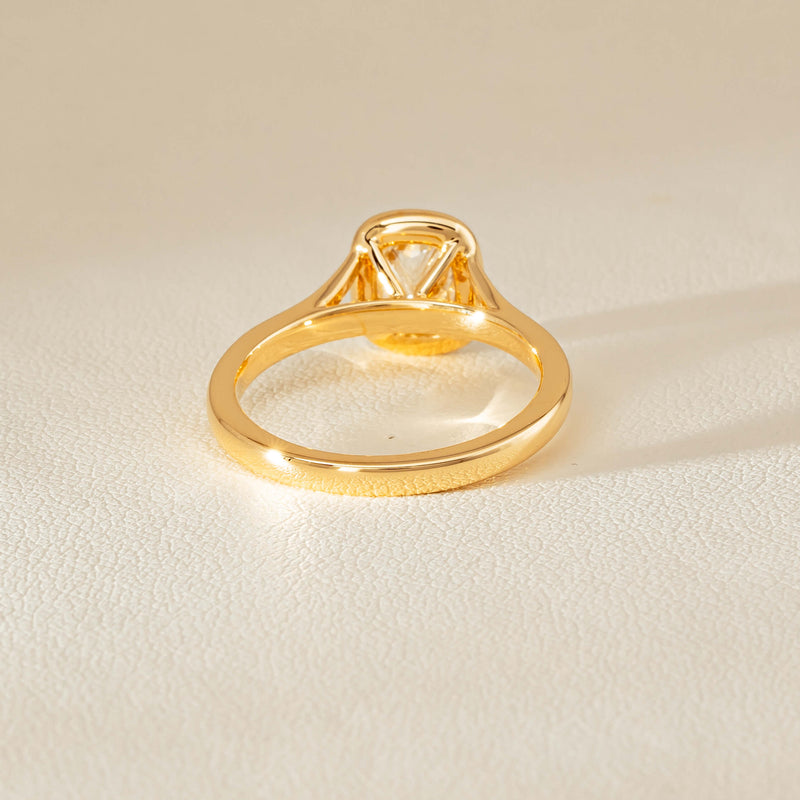 18ct Yellow Gold 1.00ct Cushion Cut Diamond Natalia Ring - Ring - Walker & Hall
