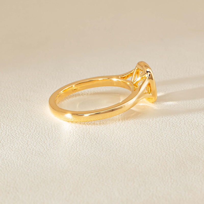 18ct Yellow Gold 1.00ct Cushion Cut Diamond Natalia Ring - Ring - Walker & Hall