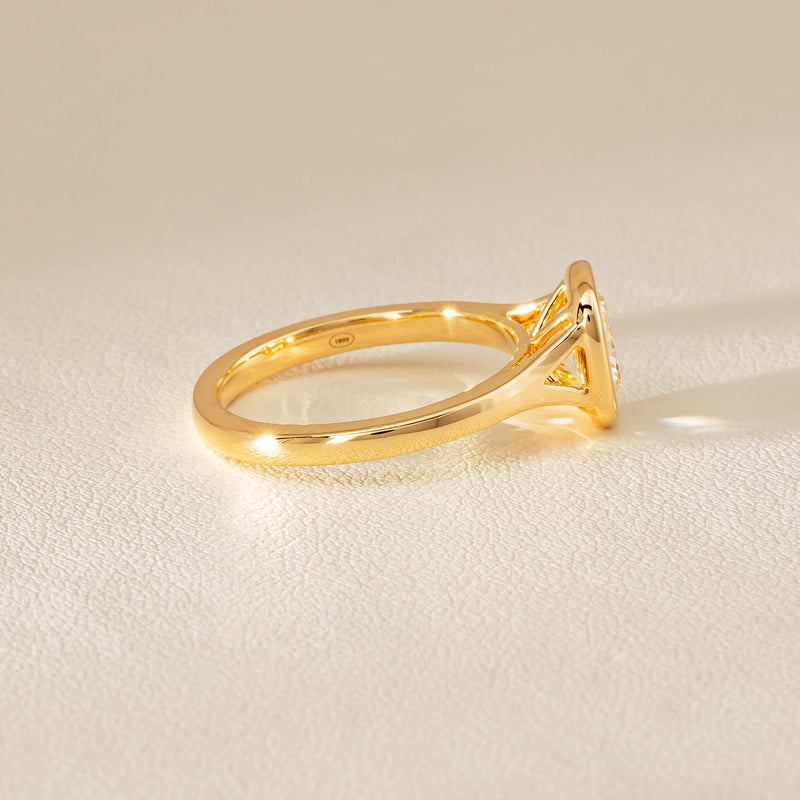 18ct Yellow Gold 1.00ct Cushion Cut Diamond Natalia Ring - Ring - Walker & Hall