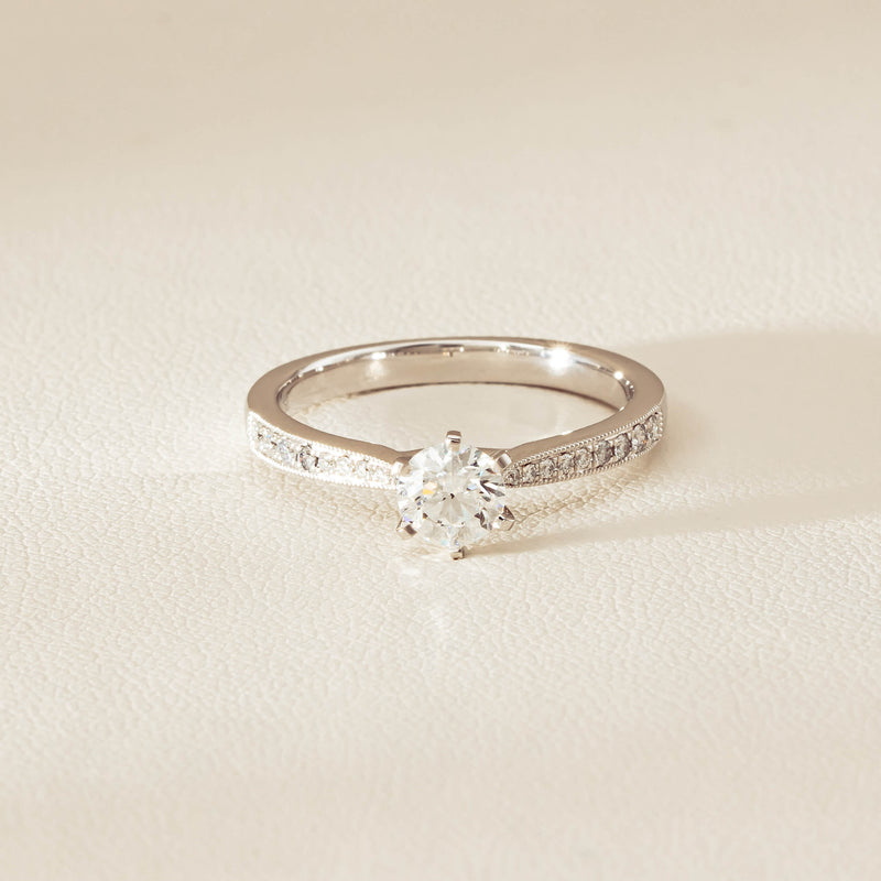 18ct White Gold .53ct Diamond Zenith Ring - Ring - Walker & Hall