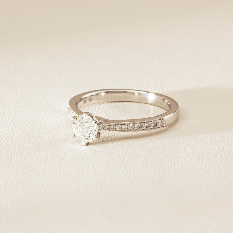 18ct White Gold .53ct Diamond Zenith Ring - Ring - Walker & Hall