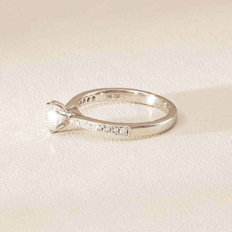 18ct White Gold .53ct Diamond Zenith Ring - Ring - Walker & Hall