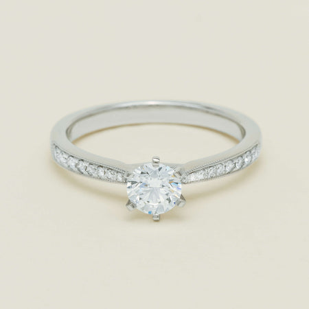 18ct White Gold .53ct Diamond Zenith Ring