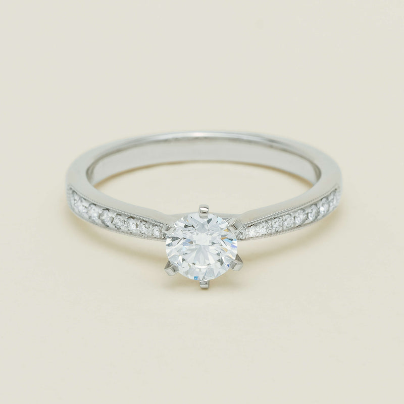 18ct White Gold .53ct Diamond Zenith Ring