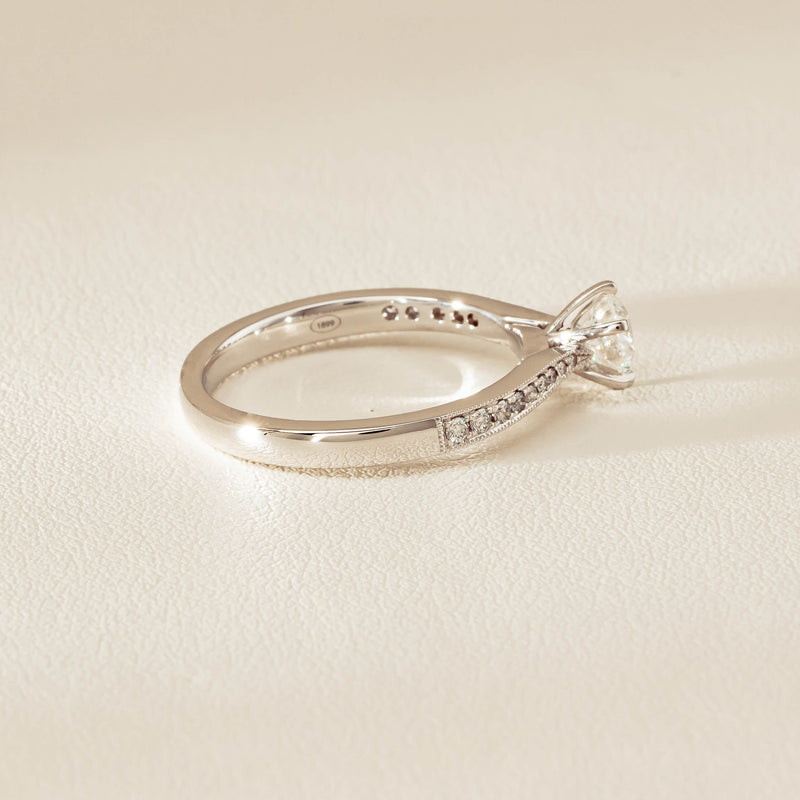 18ct White Gold .53ct Diamond Zenith Ring - Ring - Walker & Hall