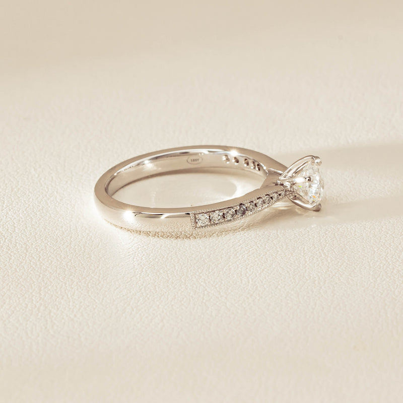 18ct White Gold .53ct Diamond Zenith Ring - Ring - Walker & Hall