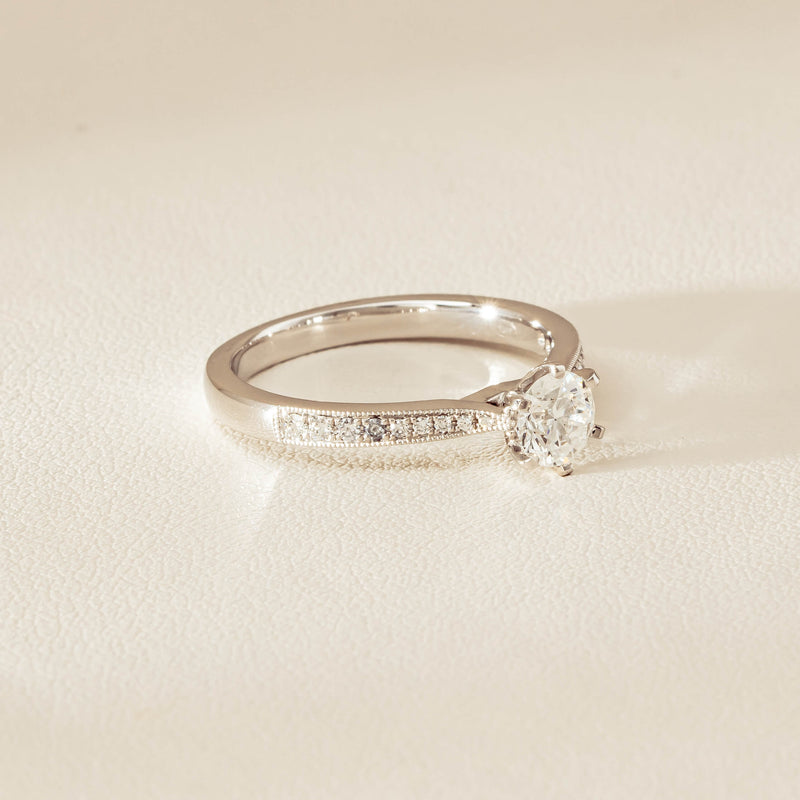 18ct White Gold .53ct Diamond Zenith Ring - Ring - Walker & Hall