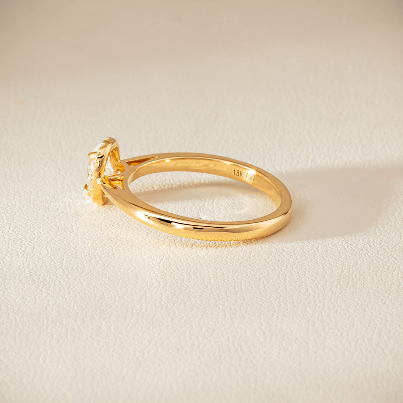18ct Yellow Gold .51ct Oval Cut Diamond Nina Ring