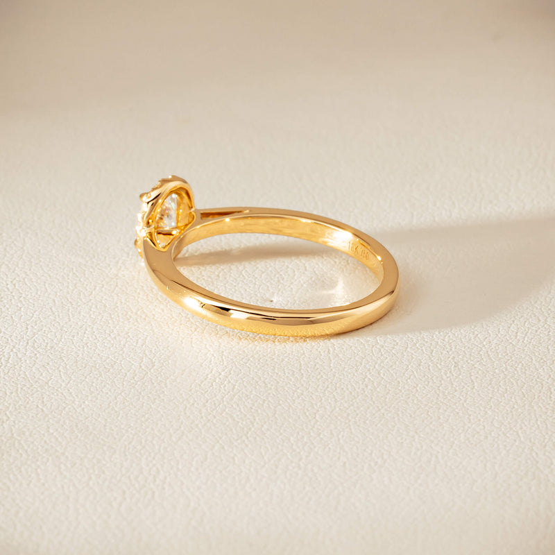 18ct Yellow Gold .51ct Oval Cut Diamond Nina Ring