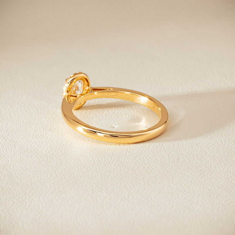 18ct Yellow Gold .51ct Oval Cut Diamond Nina Ring