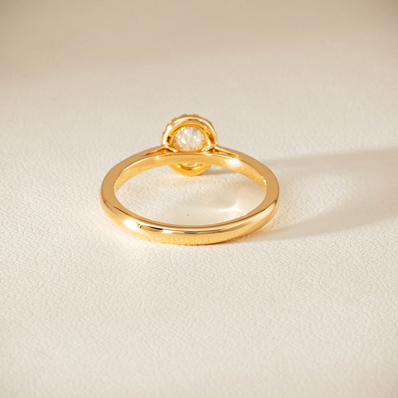 18ct Yellow Gold .51ct Oval Cut Diamond Nina Ring
