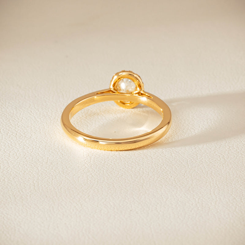 18ct Yellow Gold .51ct Oval Cut Diamond Nina Ring